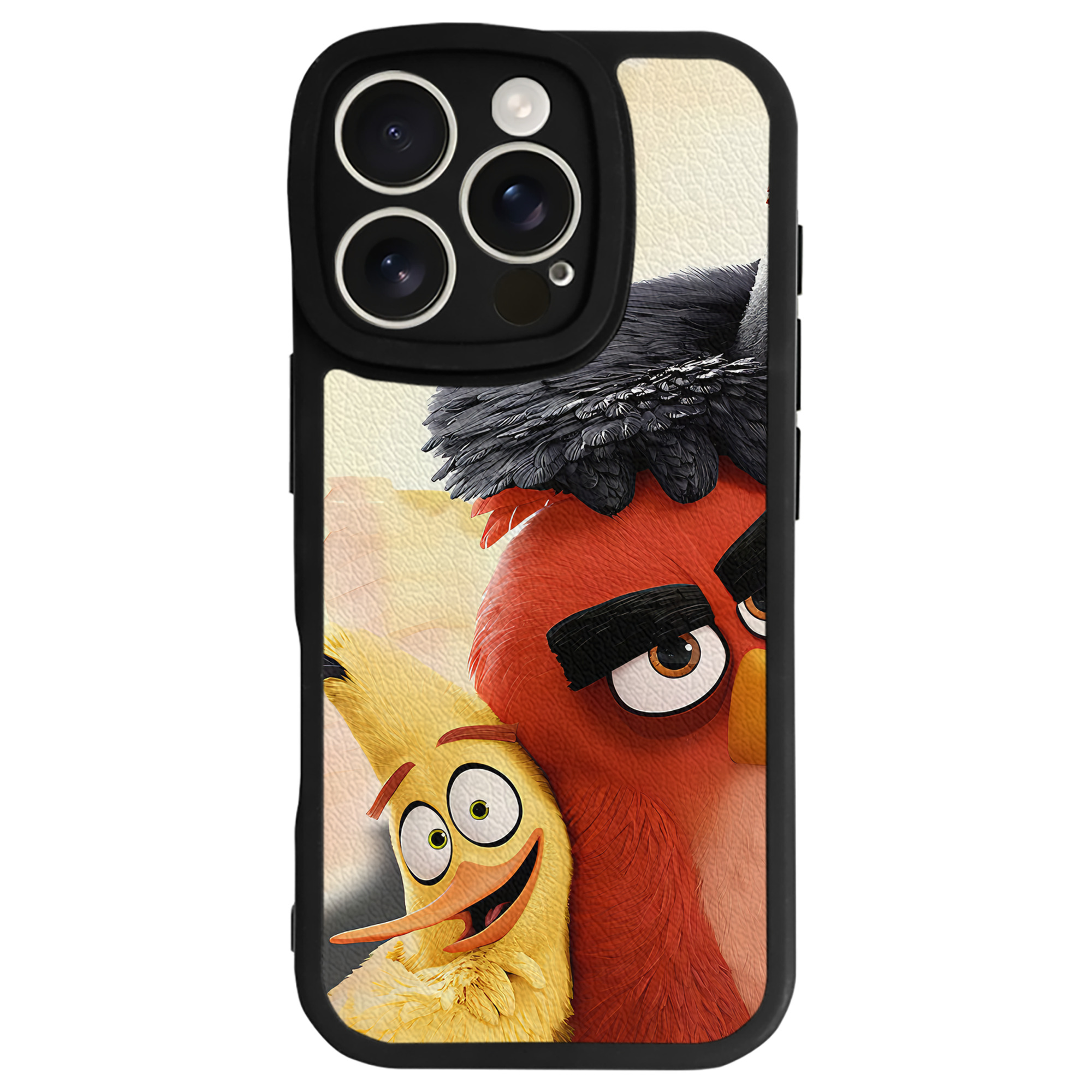 （画像用） Angry Birds アングリーバード 【iPhone 16シリーズ対応】シリコンスマホケース（レザー調） 材質：シリコン
